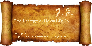 Freiberger Hermiás névjegykártya